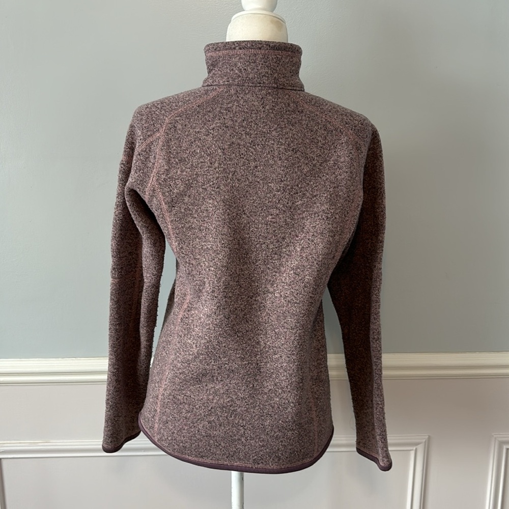 BETTER SWEATER 1/4 ZIP FLEECE PULLOVER Stormy Mauve Size Medium - Picture 8 of 13